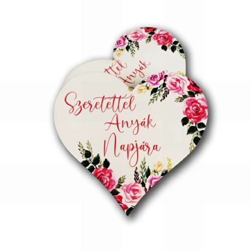 Szeretettel Anyák Napjára - díszes szív