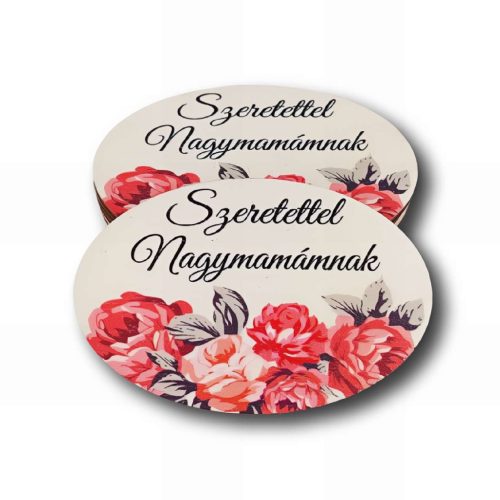 Szeretettel Nagymamámnak - korall virágok