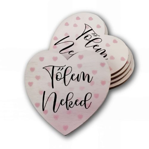 Tőlem neked - púder rozsaszín szív